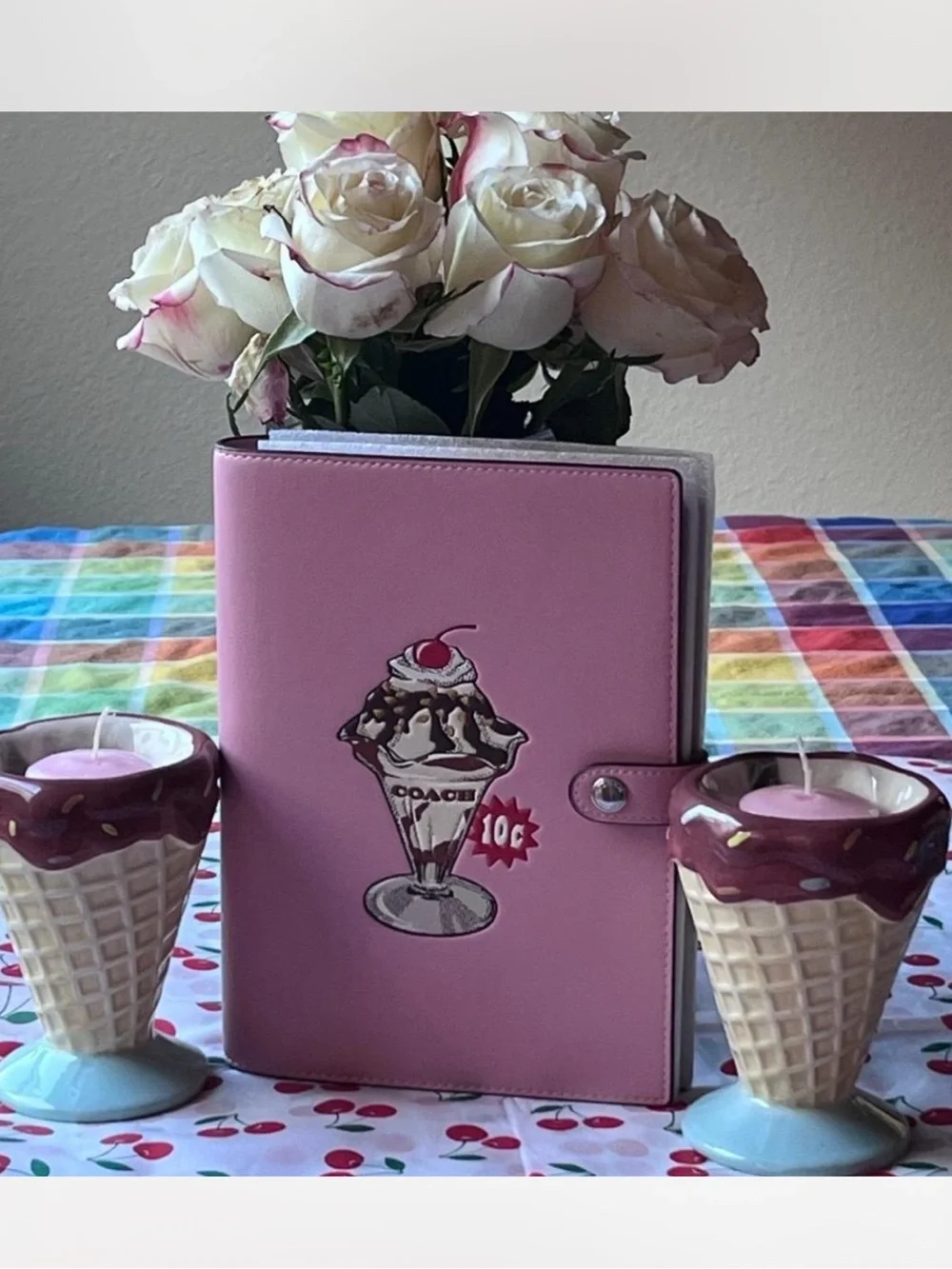 🍦🌸🍦 COACH NOTEBOOK WITH BOARDWALK GRAPHIC 🍦🌸🍦 NWT 🍦🌸🍦